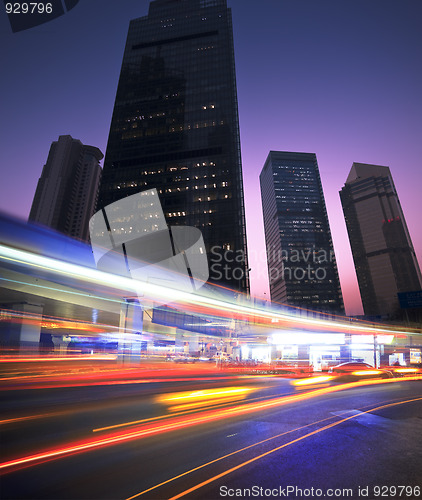 Image of light trails