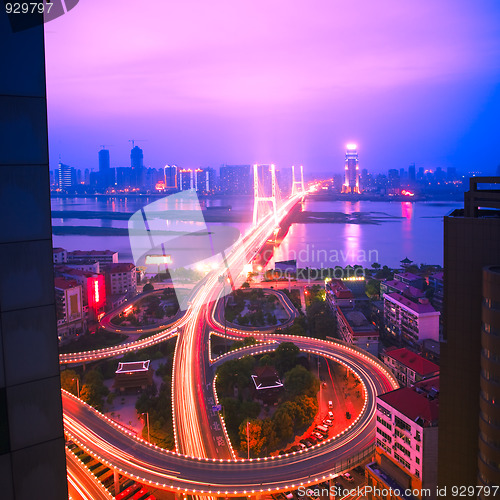 Image of night view of city