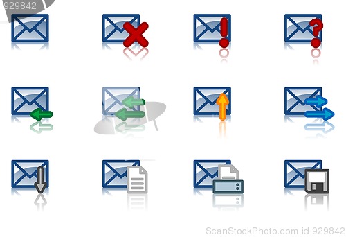 Image of email icon set