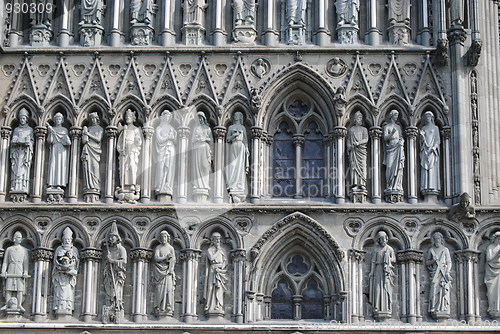 Image of sculptures on church