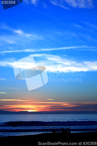 Image of Sunset Ocean Blue