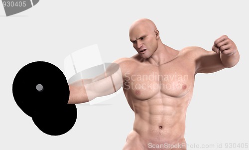 Image of Strong Man Lifting Weight 