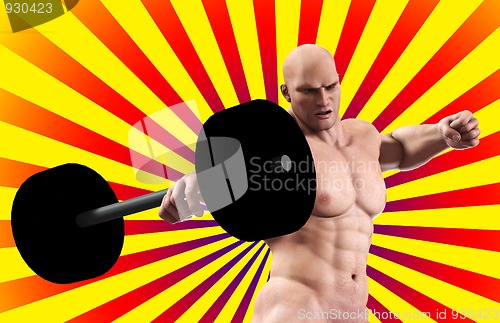 Image of Strong Man Lifting Weight 