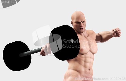 Image of Strong Man Lifting Weight 