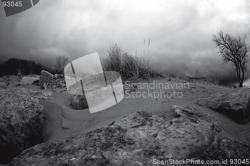 Image of Infrared Fisheye Stormy Day