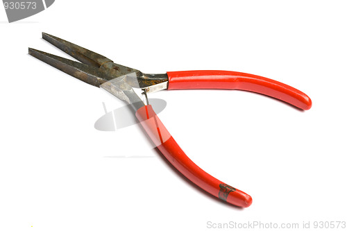 Image of Flat pliers isolated on white 