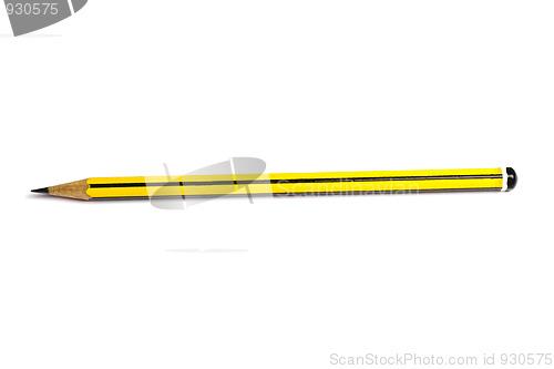 Image of Yellow pencil isolated on white