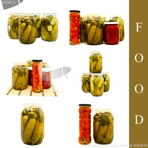 Image of pickled vegetables in glass jar