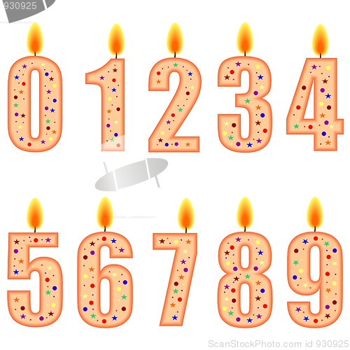 Image of Numbered birthday candles