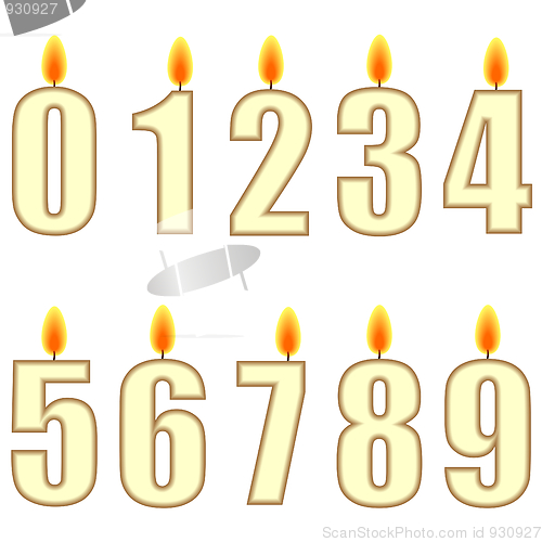Image of Numbered birthday candles