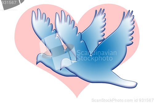 Image of Blue Love Doves