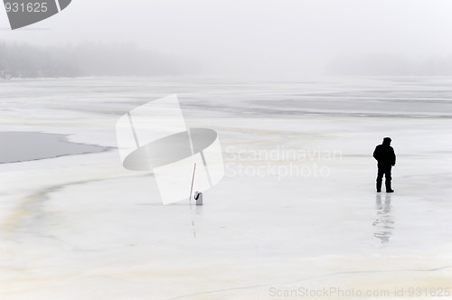 Image of Lonely fisherman