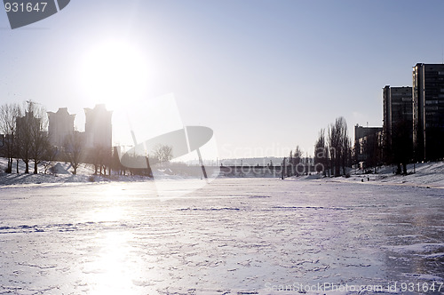 Image of Frozen river