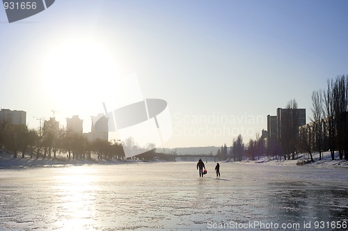 Image of Frozen river