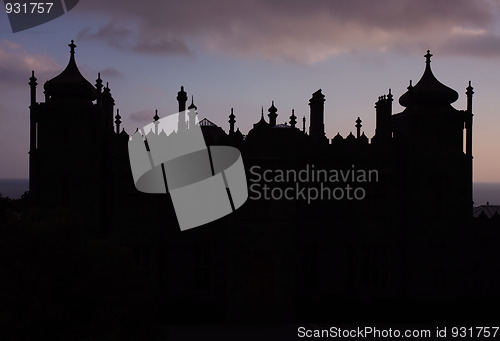 Image of Silhouette of ancient castle