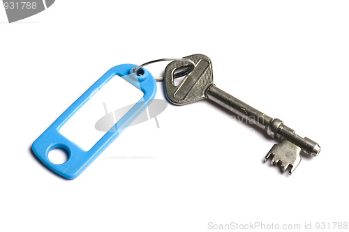 Image of old key isolated on white 