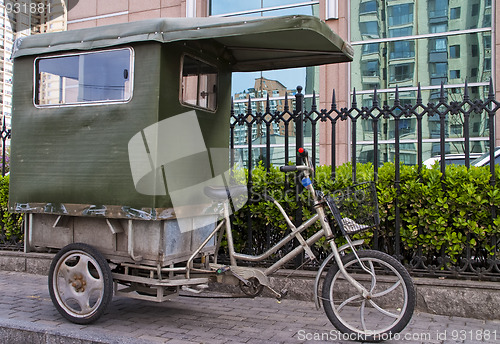 Image of Beijing bike taxi.