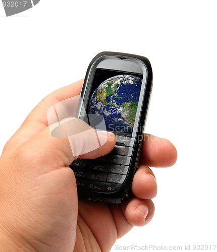 Image of mobile phone in hand