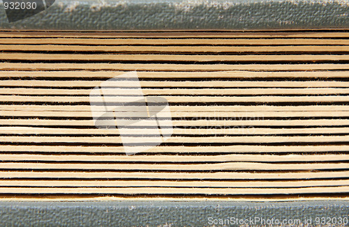 Image of old book with cardboard pages