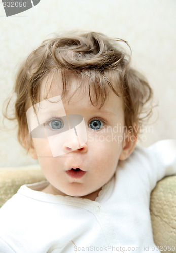 Image of fun surprised baby