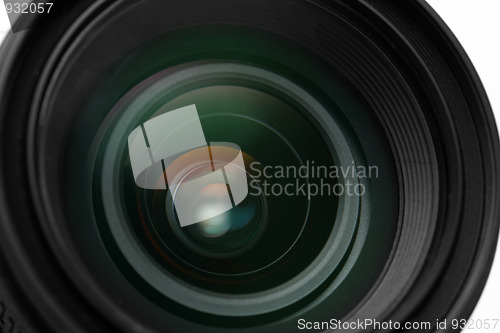 Image of photo camera lens close-up