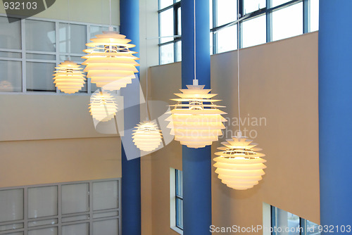 Image of modern electric sphere lamps