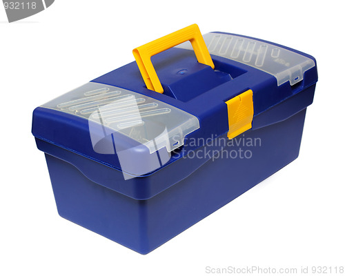 Image of blue plastic toolbox
