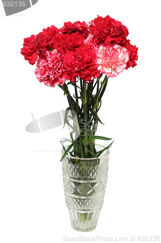 Image of carnation flowers bouquet in vase