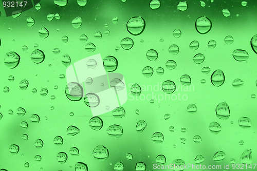 Image of rain drops on glass