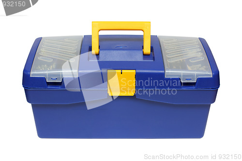Image of blue plastic toolbox