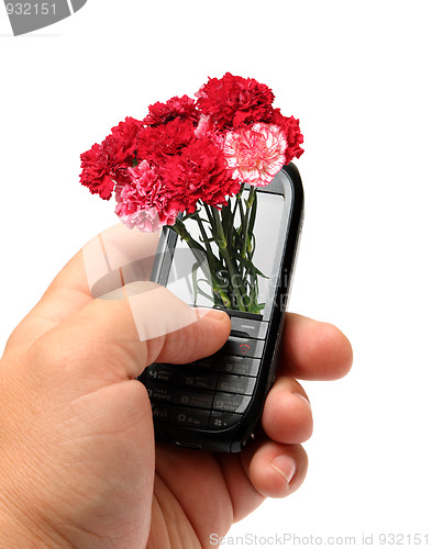 Image of mobile phone in hand