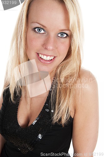 Image of Beautiful blond smiling girl