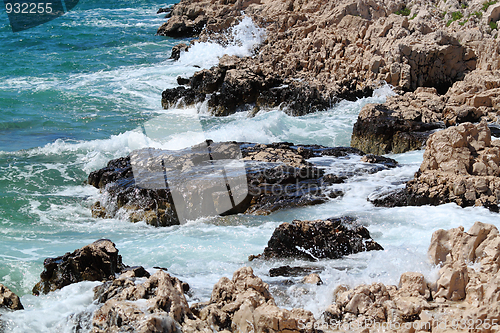 Image of Summer waves on the coast of Central Dalmatia