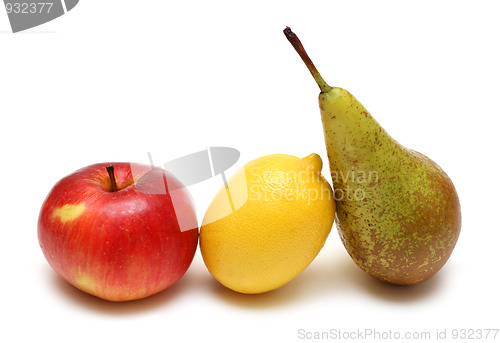 Image of pear lemon and apple