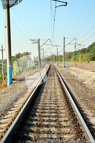 Image of diminishing electric railway