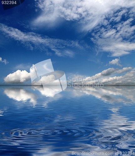 Image of sky with clouds over sea