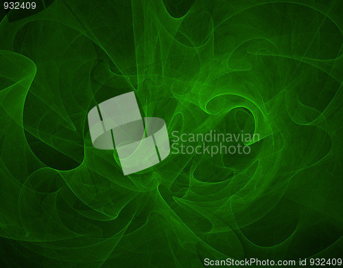 Image of fractal image with green veil