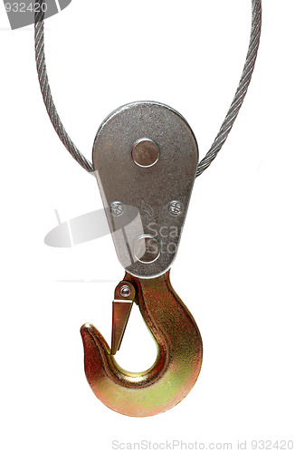 Image of hook hanging on rope