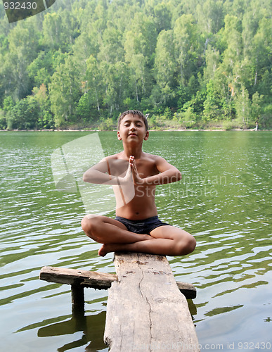 Image of asian boy relax