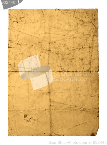 Image of old crushed paper sheet