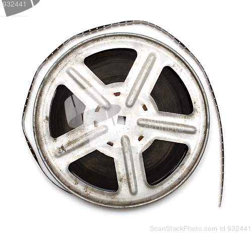 Image of old movie film on metal reel