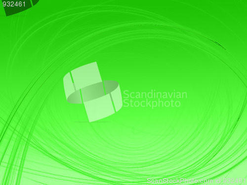 Image of fractal image on gradient green background