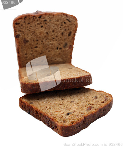 Image of dark brown rye sliced bread