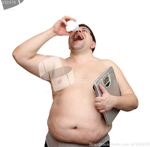 Image of dieting overweight man