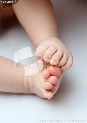 Image of fun baby legs close-up