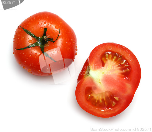Image of whole and section tomatoes