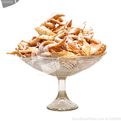 Image of homemade sweet dessert in glass vase