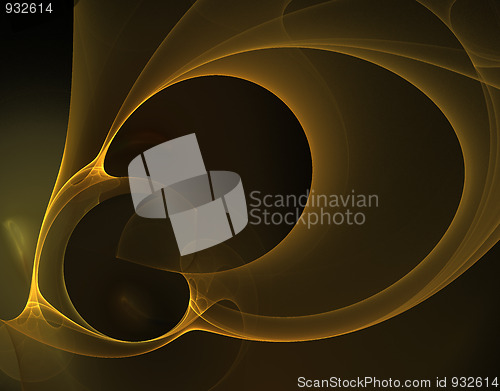 Image of abstract black and yellow fractal image
