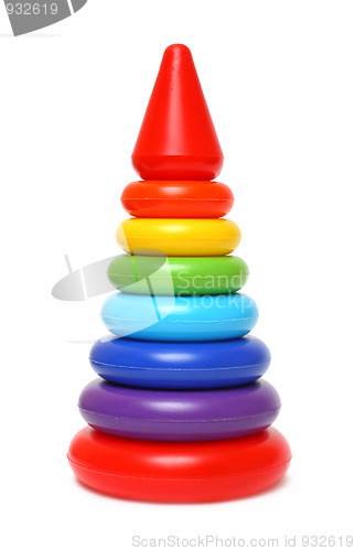 Image of pyramid toy isolated on white