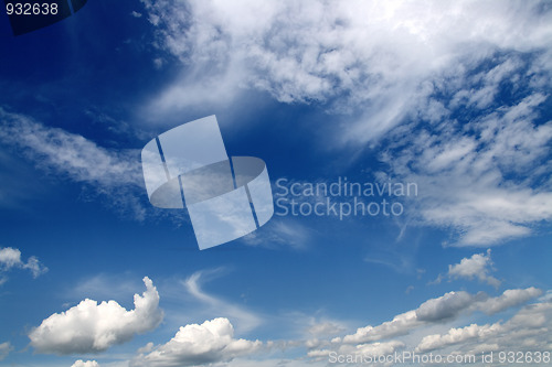 Image of blue sky with clouds